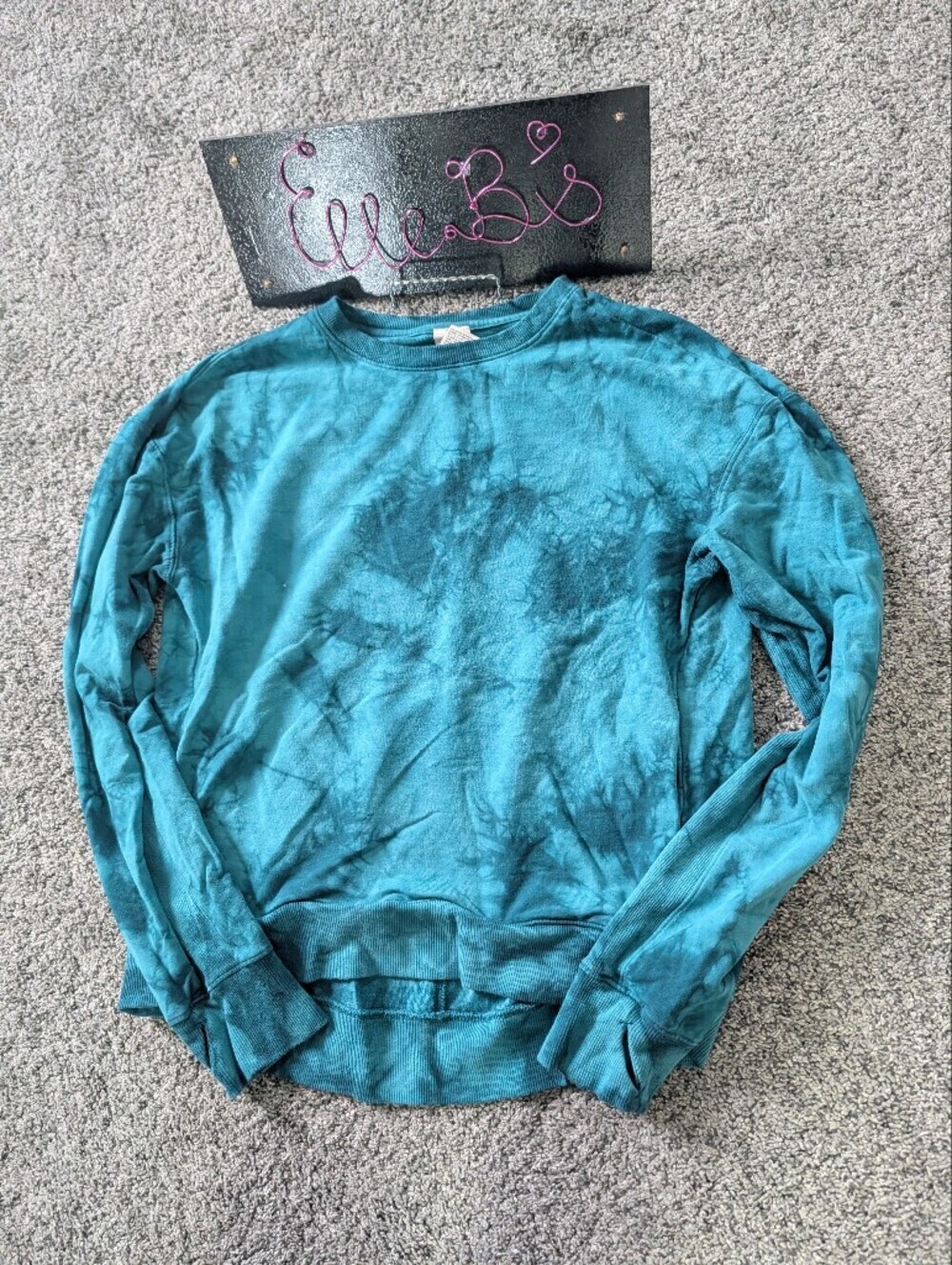 all in motion Teal Knit Pullover Sweatshirt Xs